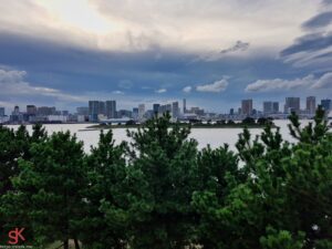 rainbow bridge as seen from odaiba