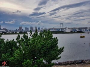 rainbow bridge as seen from odaiba