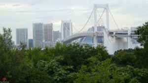 rainbow bridge as seen from odaiba