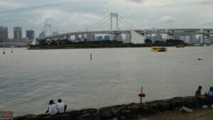 rainbow bridge as seen from odaiba