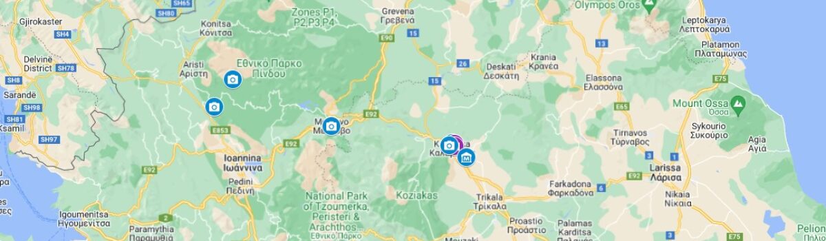 Meteora and Zagori (Greece) Shareable Map